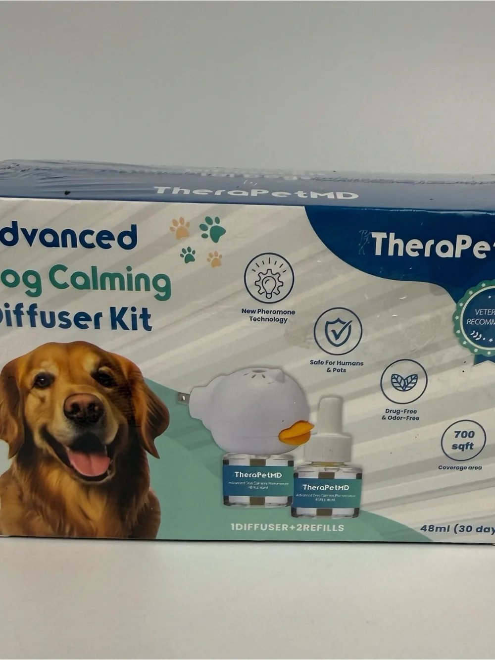 TheraPet MD Advanced Dog Calming Diffuser Kit (1 Diffuser + 2 Refills) New